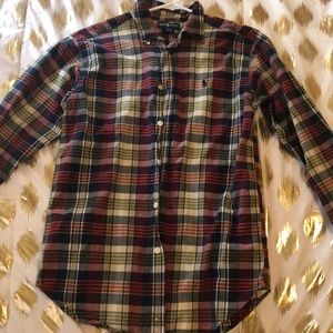 Plaid Polo Button Down